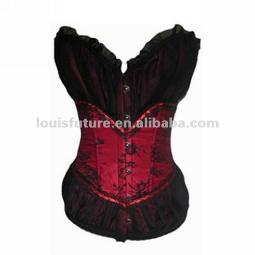 Red Spandex / Polyster Sexy Lingerie Corset Body CS0008