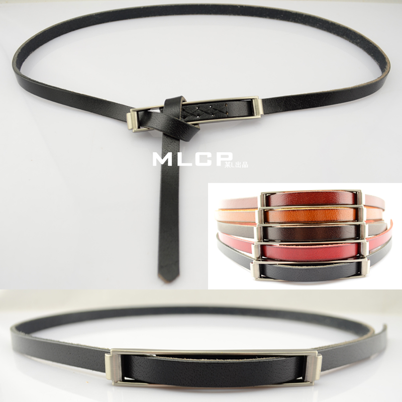 retail 1301 first layer of cowhide women's strap belt female genuine leather fashion all-match decoration tieclasps