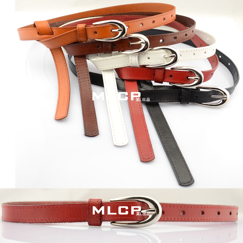 retail 2303 first layer of cowhide women's strap belt female genuine leather fashion all-match tieclasps decoration