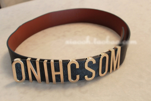 Retail Free shipping Hot-sale high-quality Buckle PU Leather Belt With Letters Perfect Finish