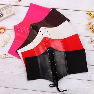 Retail, Free Shipping, Low Price! 2013 New Style Women's Fashion Shoelaces Design PU  Leather Belt Waistband