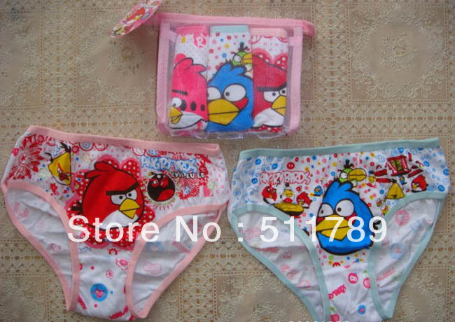 Retail Hot sale! Fashion Baby girl The birds Cartoon Underewear, girl's  briefs underwear, Children Underpants, TX-002-G007