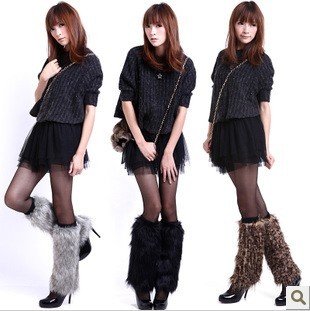 Retail+wholesale Fashion hot sale high quality fake fur winter warm foot cover size:30cm  drop ship