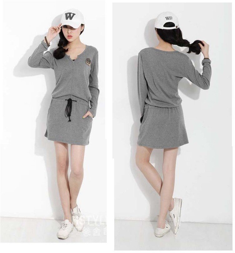 [Retail&Wholesale] Free Shipping women Casual dress Active Cotton dress All-match style Free size