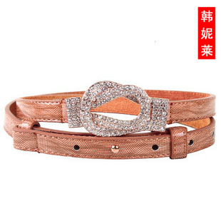 Rhinestone sweet genuine leather women's belt female all-match women's strap Women fashion decoration