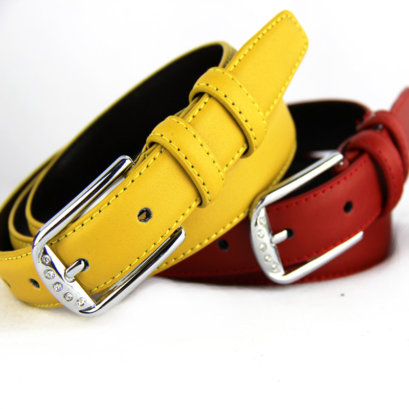 Rhinestone women's belt genuine leather belt female women's strap female fashion casual pants belt candy color