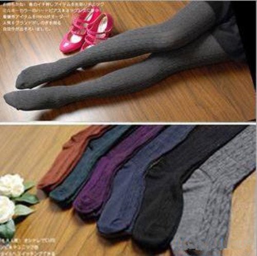 Rib-type cannabis Warm winter tights  Free Shipping 1033