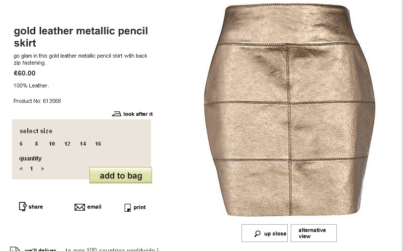 River island 60 women's genuine leather short skirt tight slim hip half-length leather skirt bright gold leather skirt