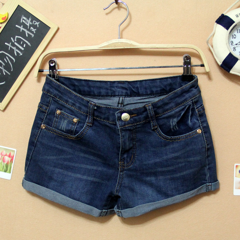 Roll-up 2013 hem spring and autumn loose roll-up women's hem denim shorts female women's shorts