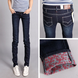 Roll-up hem wearing white pants jeans pants pencil pants 1001