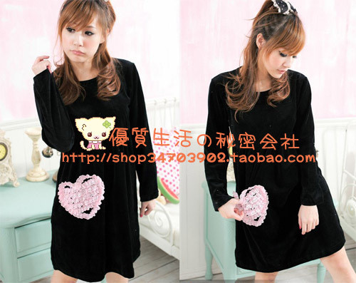 Romantic romantic long-sleeve sleepwear rencounter robe winter sleepwear lounge