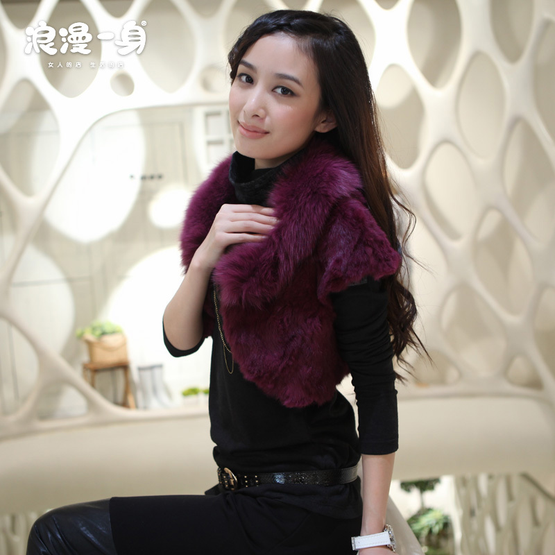 Romantic winter 2012 desuny short-sleeve pure rex rabbit hair fur