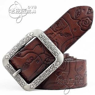 Royal carved female belt all-match female strap genuine leather fashionable casual genuine leather women's strap free shipping