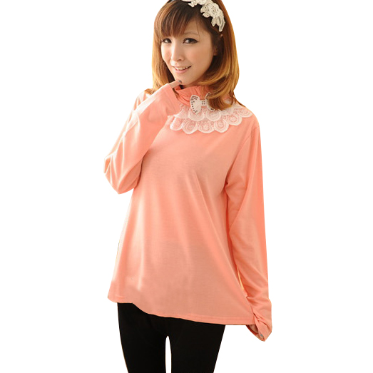 Ruffle collar maternity basic shirt long-sleeve spring maternity basic fashion maternity top 2012 spring