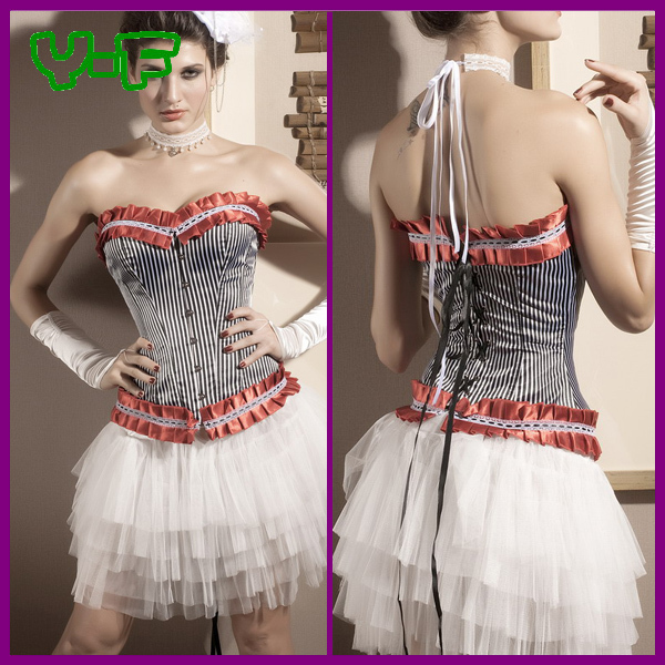 Ruffle Scarlet Corset For Women,Sexy Plus Size Corsets Bustiers Hot Women Clothes Bustier Crop Top,S-XXL YF5091 + Free Shipping