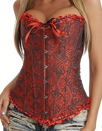 S~6XL Bigger size Sexy ladies corset lingerie Body lift shaper Popular corset bustier black red blue white Wholesale retail Q819