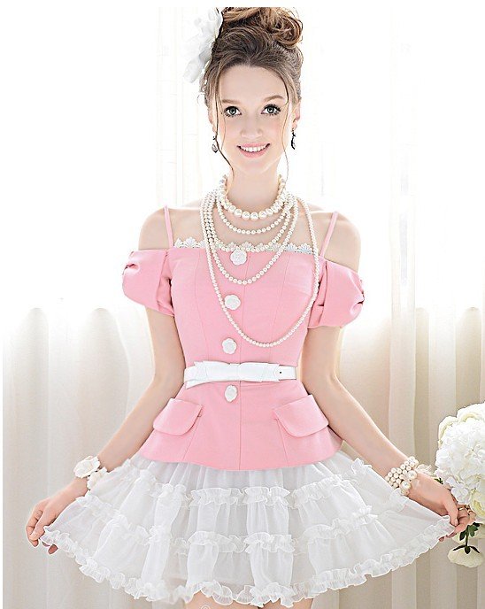 S-L free shipping new fashion Women's Slim lace bow sweet and elegant shirt (inc belt) moq 1pc #C236