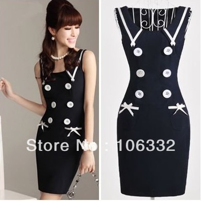 S-XL free shipping manufacturers supply sexy Women's fashion OL slim Dress (MOQ: 1pc)