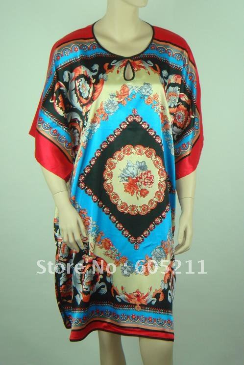 sales promotion 100% New Chinese Women's Silk Satin hand painting intimate&Sleep kimono robe gown one size "LGD S0060"