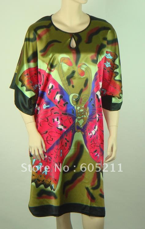 sales promotion 100% New Chinese Women's Silk Satin hand painting intimate&Sleep kimono robe gown one size "LGD S0072"