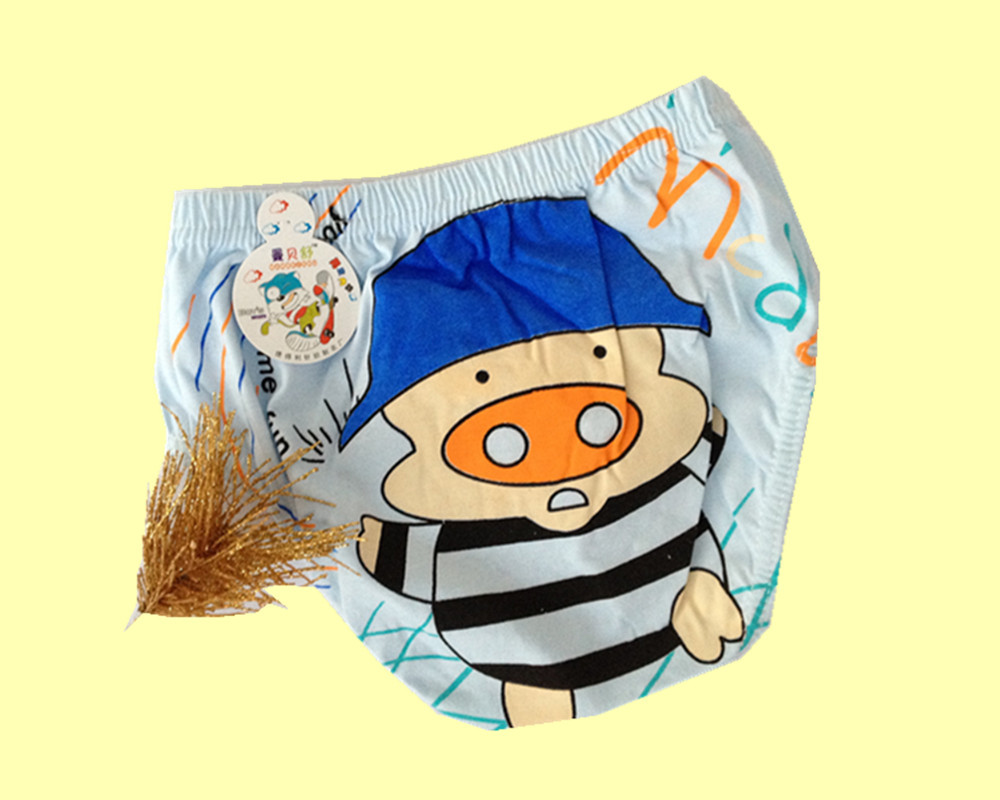 Sallei male child panties briefs pp mcdull belt solid color pattern 100% cotton comfortable