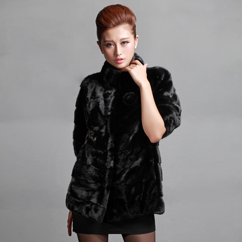 SAMSUNG 2012 winter women's mink fur coat clothes women's half sleeve outerwear