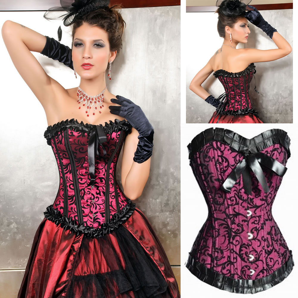 Satin Brocade Waist Training Corset + Cheaper price + Free Shipping Cost + Fast Delivery