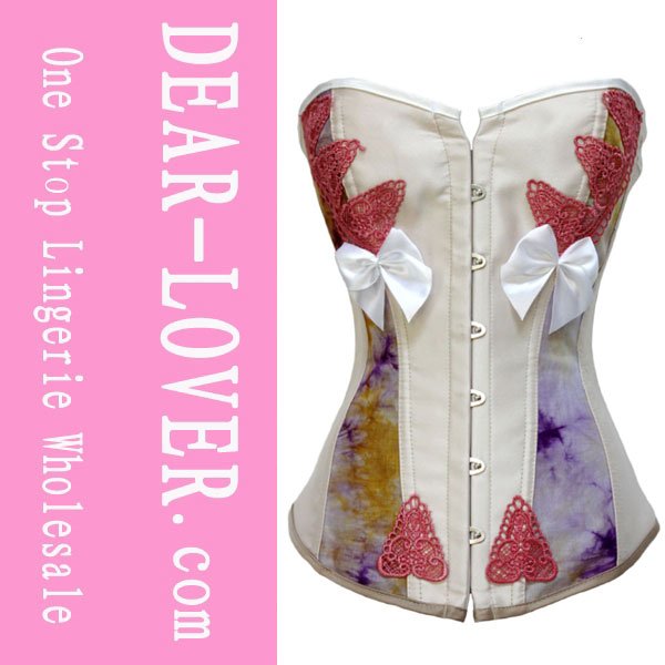 Satin Flowers Corset Top Strawberry Shortcake Over Bust Design LC5246 Cheaper price Drop Shipping