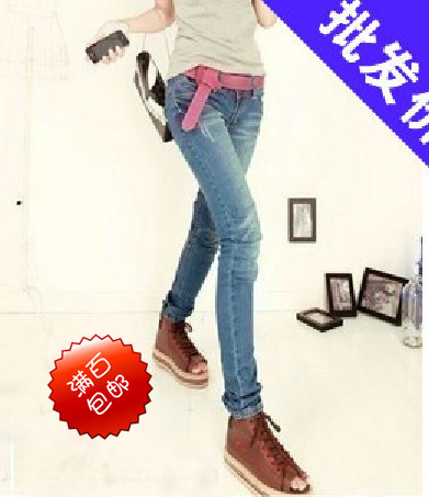 Sauteeded mushroom women's autumn new arrival jeans skinny pants small