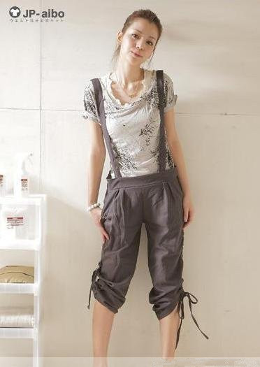 School Wind Women Bib Overalls Wholesale Price Of Korean Women Clothing Women overalls