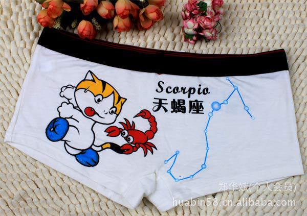 Scorpio - 5pcs/lot Women's Cartoon Constellation modal Boxers cotton Briefs underwear 6 colours