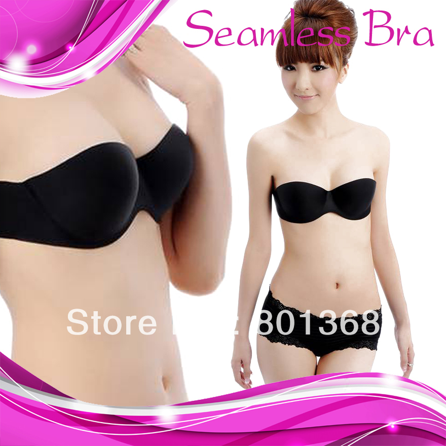 Seamless adhesive bra