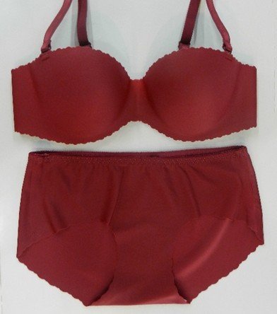 Seamless bra sets Free shipping Wine red color 32B34B36B