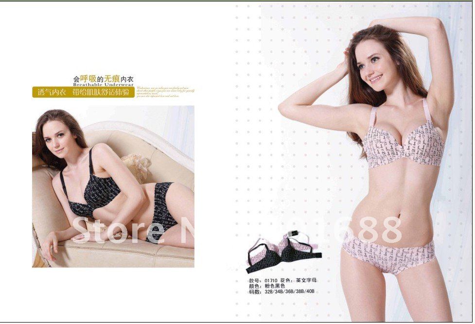 seamless elegant push up woman bra set  wholesale price colorful