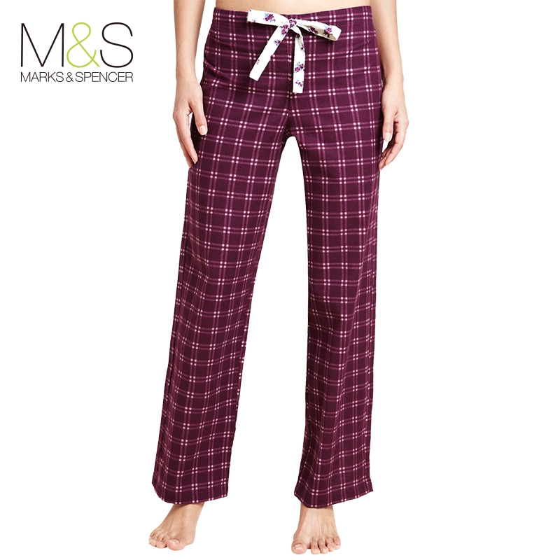 Season m&s 100% cotton plaid pajama pants t375550 199