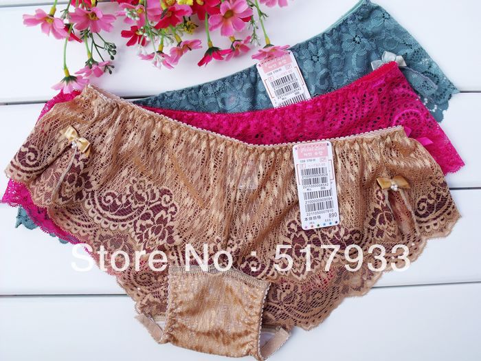 Seconds kill new sexy bud silk embroidery completely transparent female underwear, briefs the full 10 dollars bag mail