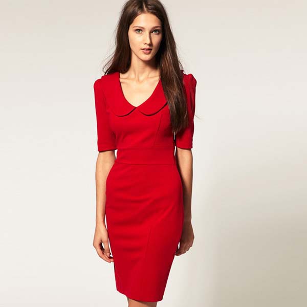 [SEKKES]2012 Fashion Dress Women Peter Pan Collar Dress DRS043