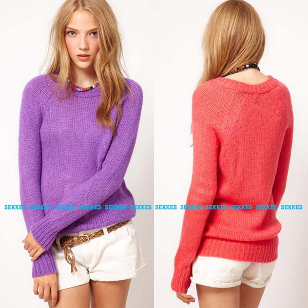 [SEKKES] 2013 Spring/Autumn New Arrival Fashion Women Solid Knitted Sweater Knitwear  SWT031