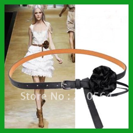 [SEKKES]Wholesale Fashion Faux Leather Flower Belt Women Waistband Belt Buckle Original Supply Free Shiping 5pcs/lot BLT009