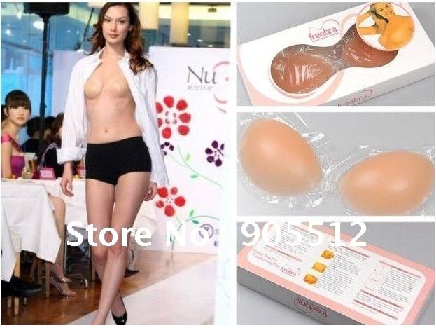 Self-Adhesive Strapless Invisible Silicone Free Bra/4 Sizes ABCD/Uplift Breasts,Enhance Cleavage/Free Drop Shipping!GF231