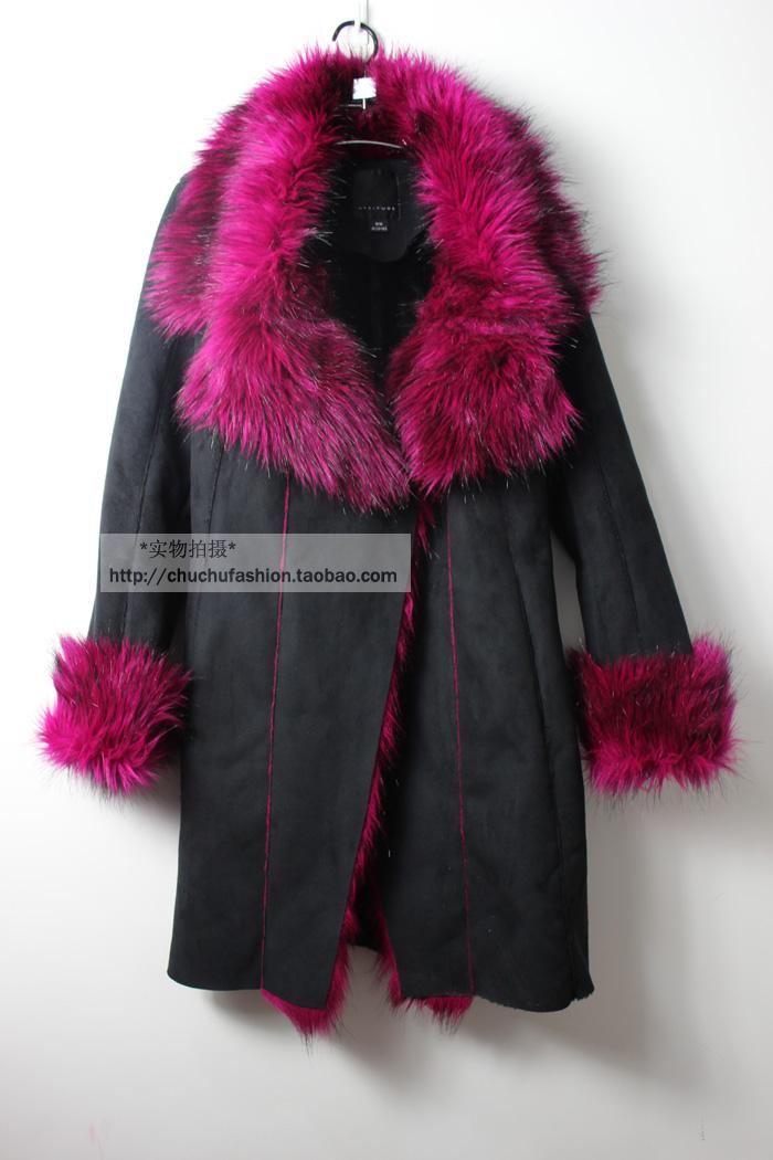 Sell like hot cakes 2012 fashion autumn faux overcoat outerwear Women noble elegant thermal female trench Free shipping