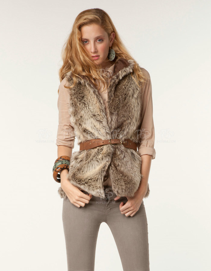 Sell like hot cakes Star style 2012 be rshka gorgeous wool sweater vest fur horse Free shipping