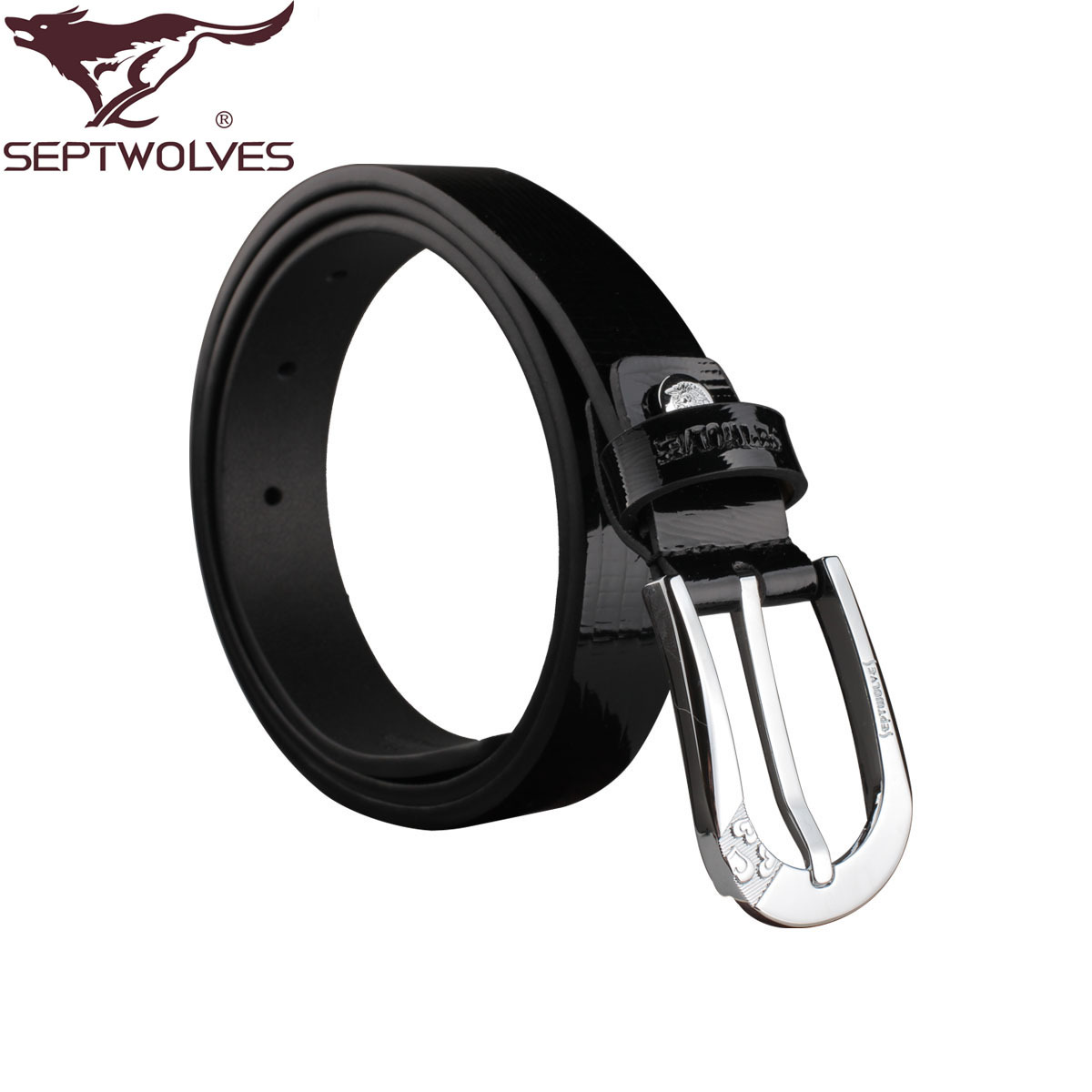 SEPTWOLVES strap women's cowhide pin buckle strap female genuine leather belt a1209400