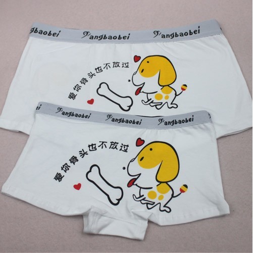 Set 100% cotton cartoon fashion lovers panties underwear lovers panties