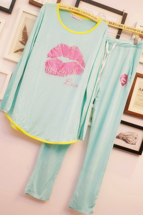 Set 2012 autumn bling loose long sleeve length pants set lounge sleepwear month of clothing