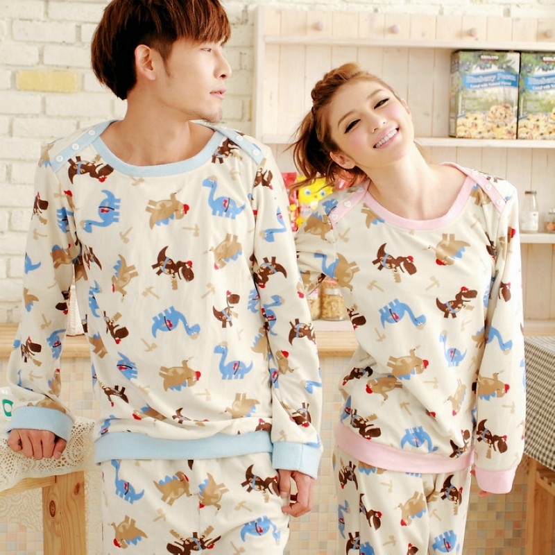 Set lovers 2012 autumn and winter sleepwear polar fleece fabric lounge set