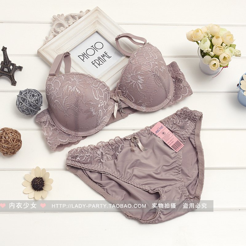 Sex brief lace belt insert women's single-bra underwear set n094