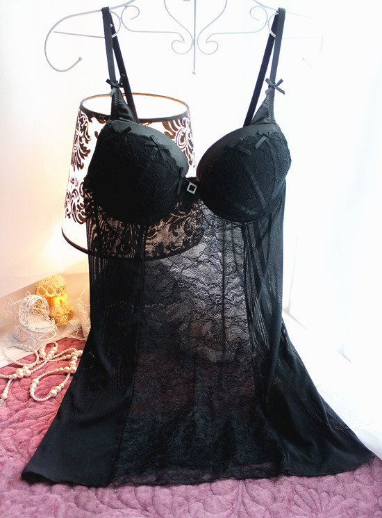 Sex fashion sexy female nightgown sleepwear lounge black spaghetti strap ultra-short