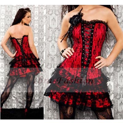 Sexy 5 color Gothic Lace up corset Dress Sexy Overbust corsets Boned corset Sexy Lingerie Party clubwear