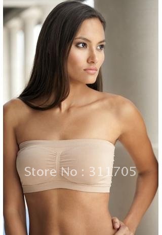 Sexy Bandeau Top Sports Bra Tube Removable Pad Wire Free  Opp Bag Packing  DHL Free Shipping 300pcs/lot (100sets ,one set=3pcs)